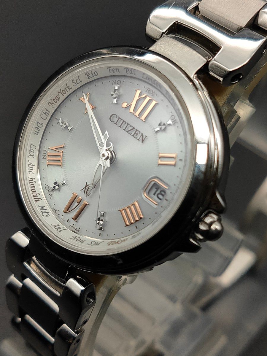 シチズン CITIZEN クロスシーソーラー電池 ワールドタイム  H246-T023908 レディース腕時計