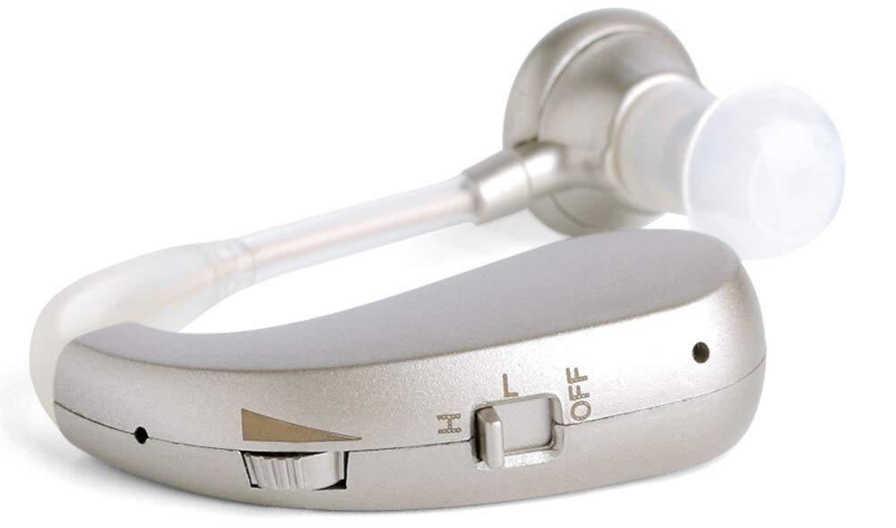 集音器 耳かけ式 スマート 左右両耳兼用 充電式 イヤピース4付き 日本語説明書 (シルバー) 高齢者中度難聴者用 補聴器 耳掛け式 高性能_画像2