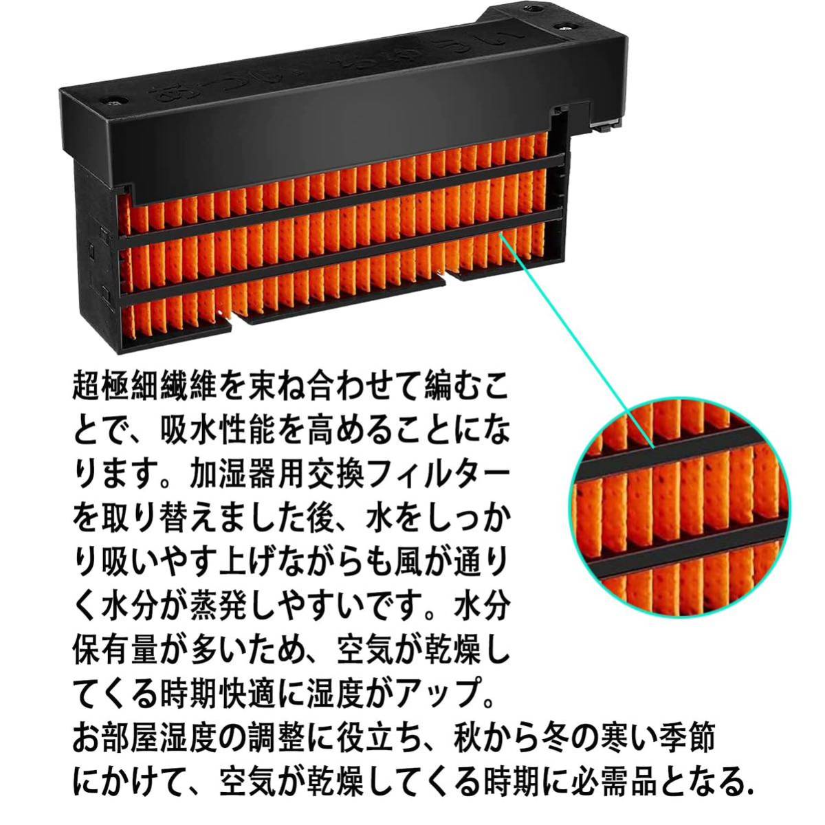 加湿フィルター HX-L120-W HX-H120 HX-J120 HX-FK6 HX-FK2 HX-FK3 HX-FK4 加湿 セラミックファンヒーター用 1枚 互換品 (HX-FK5 2枚)_画像3