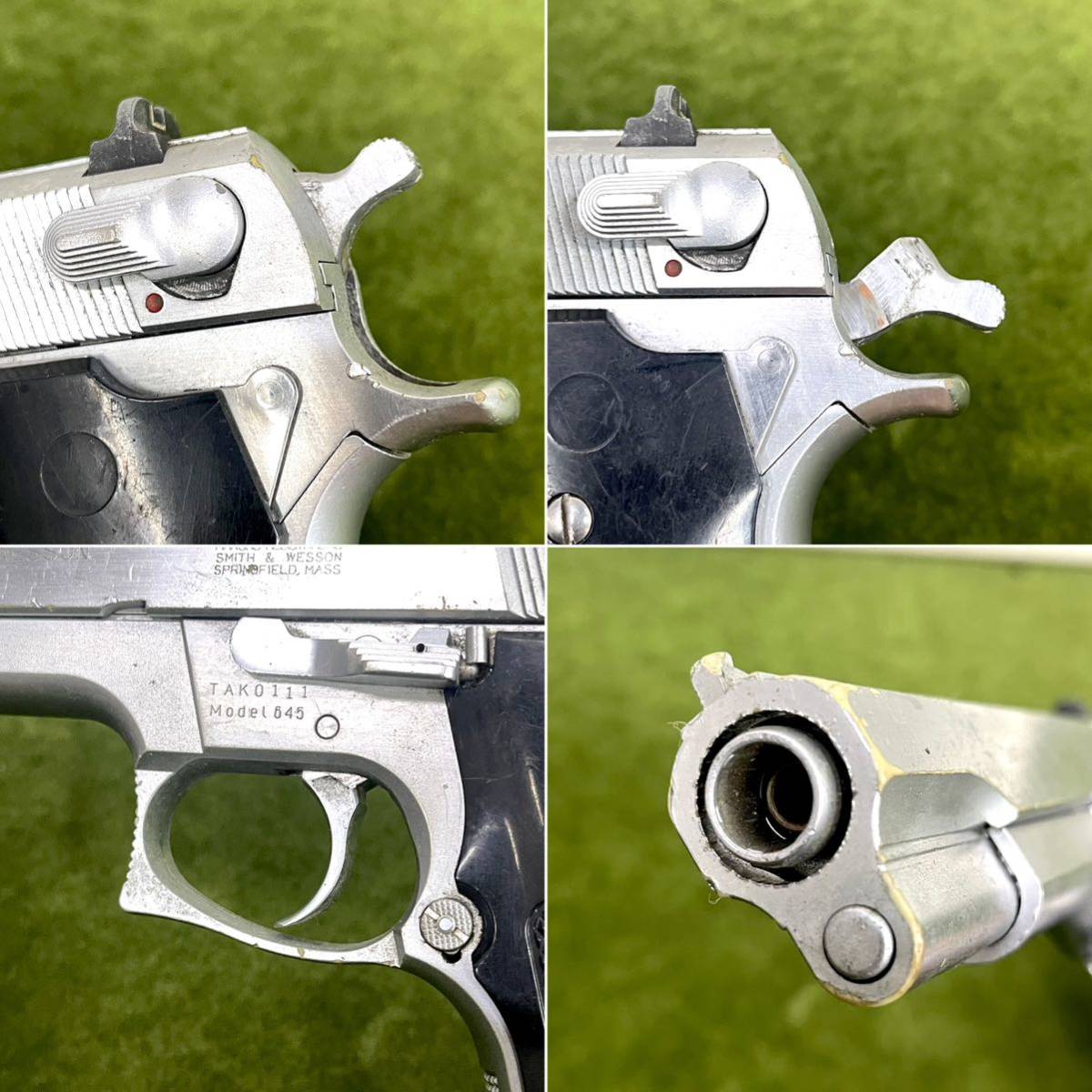 ★☆簡易動作確認済/現状渡し MGC ガスガン ASGK刻印 S&W/スミス&ウエッソン MODEL.645 マガジン2本付 固定スライドガスガン_画像7