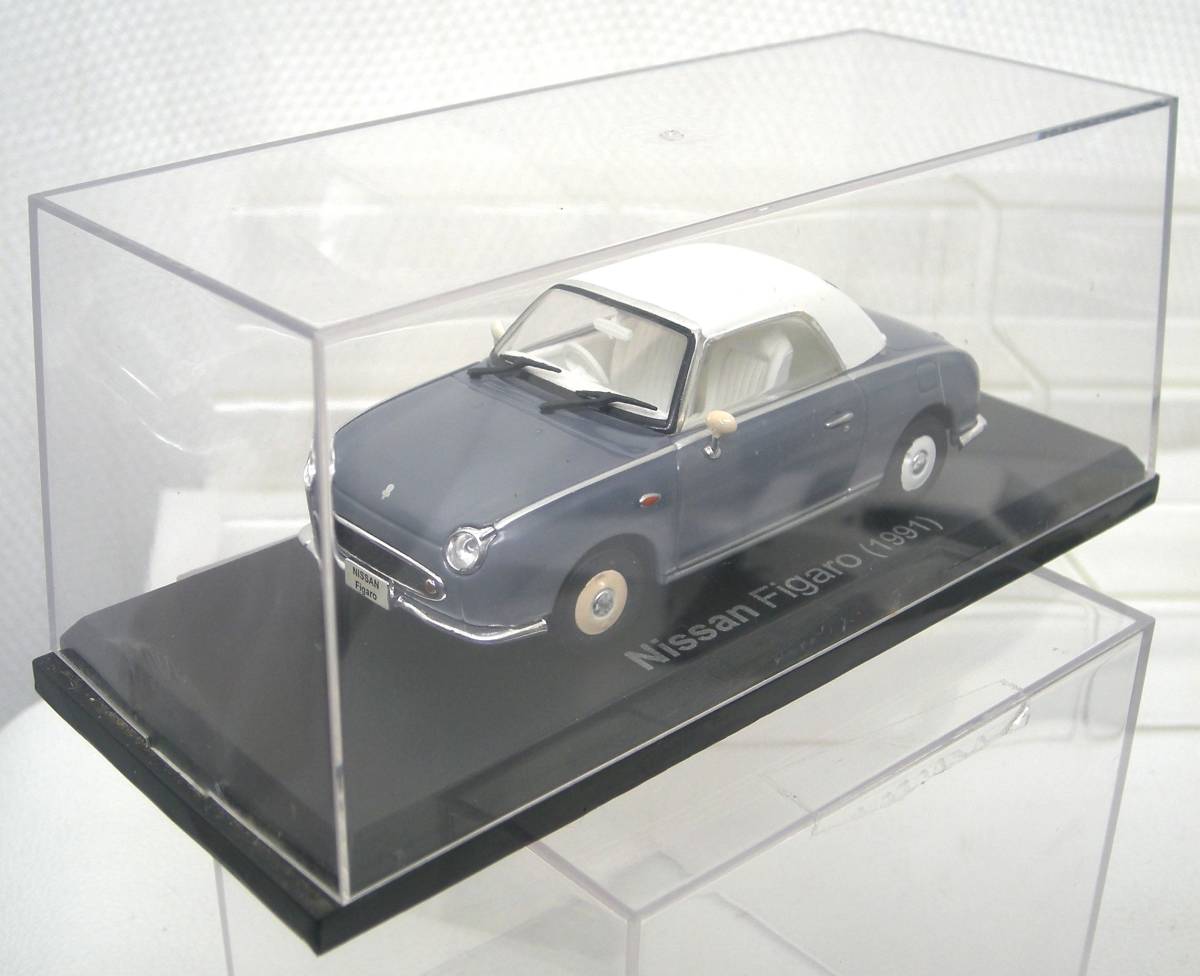 S:1/43 hachette アシェット 国産名車コレクション vol.85 日産 フィガロ 1991年 ラピスグレー Nissan Figaro 1991 _画像3