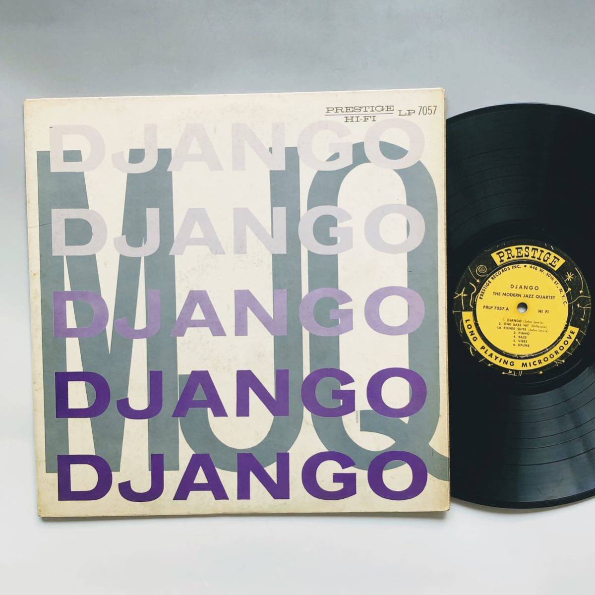 #2935【希少な名盤】モダン・ジャズ・カルテット Modern Jazz Quartet Django RVG Jazz LPレコード ジャズ Prestige 7057 St NYC DG VG_画像1