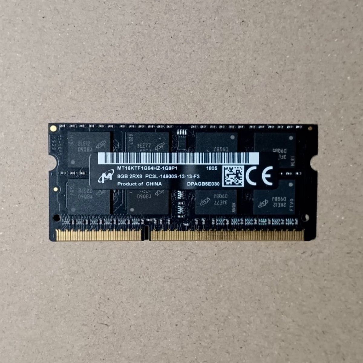 Micron(マイクロン) 8GB 2Rx8 PC3L-14900SDDR3  1866 MHz 1枚 (中古品)