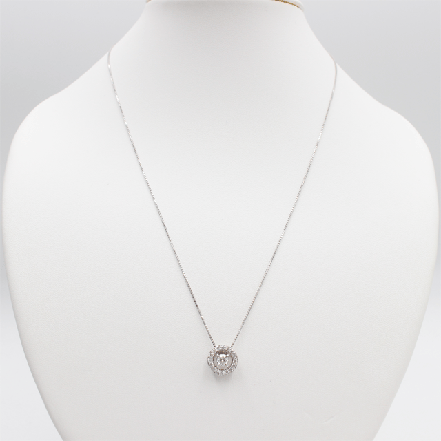 Pt850/Pt900ネックレス　ダイヤペンダント付きネックレス　D0.27ct 0.27ct 5.1g