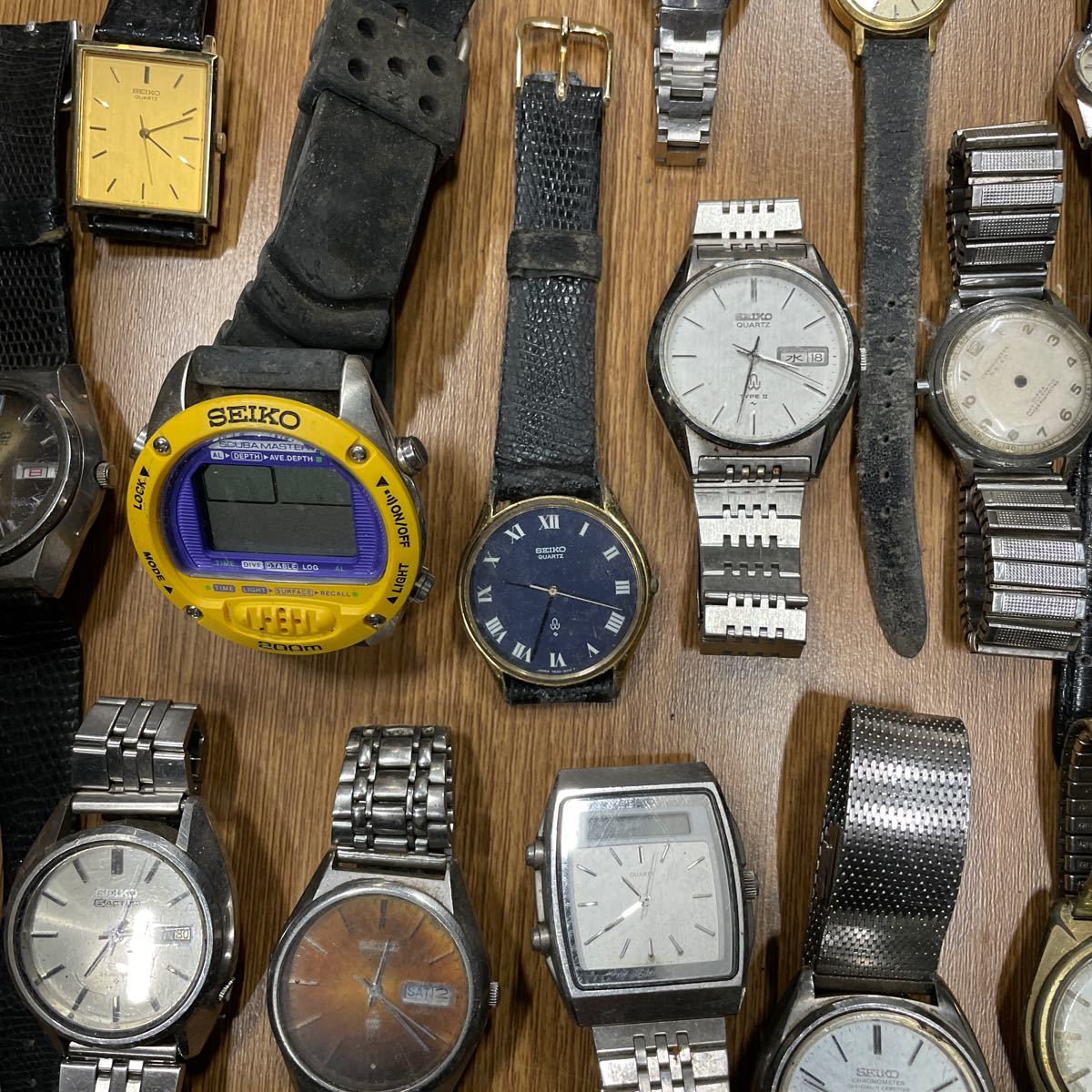 （ジャンク品）SEIKO 腕時計 セイコー 時計 アンティーク クオーツ 昭和レトロ 当時物 大量セット まとめ売り_画像8