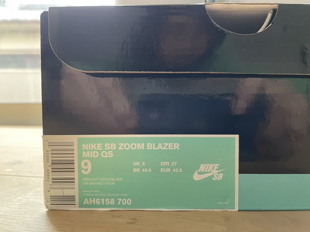 Nike STSSY SB ZOOM BLAZER MID QS AH6158-700 ブレーザー　us9_画像5