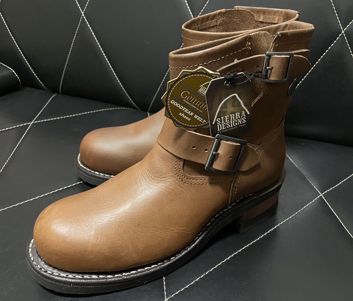  new goods unused SIERRA DESIGNS Sierra Design SD5001 leather boots engineer boots original leather bread Crocs chi-rutu Goodyear tea 25.5