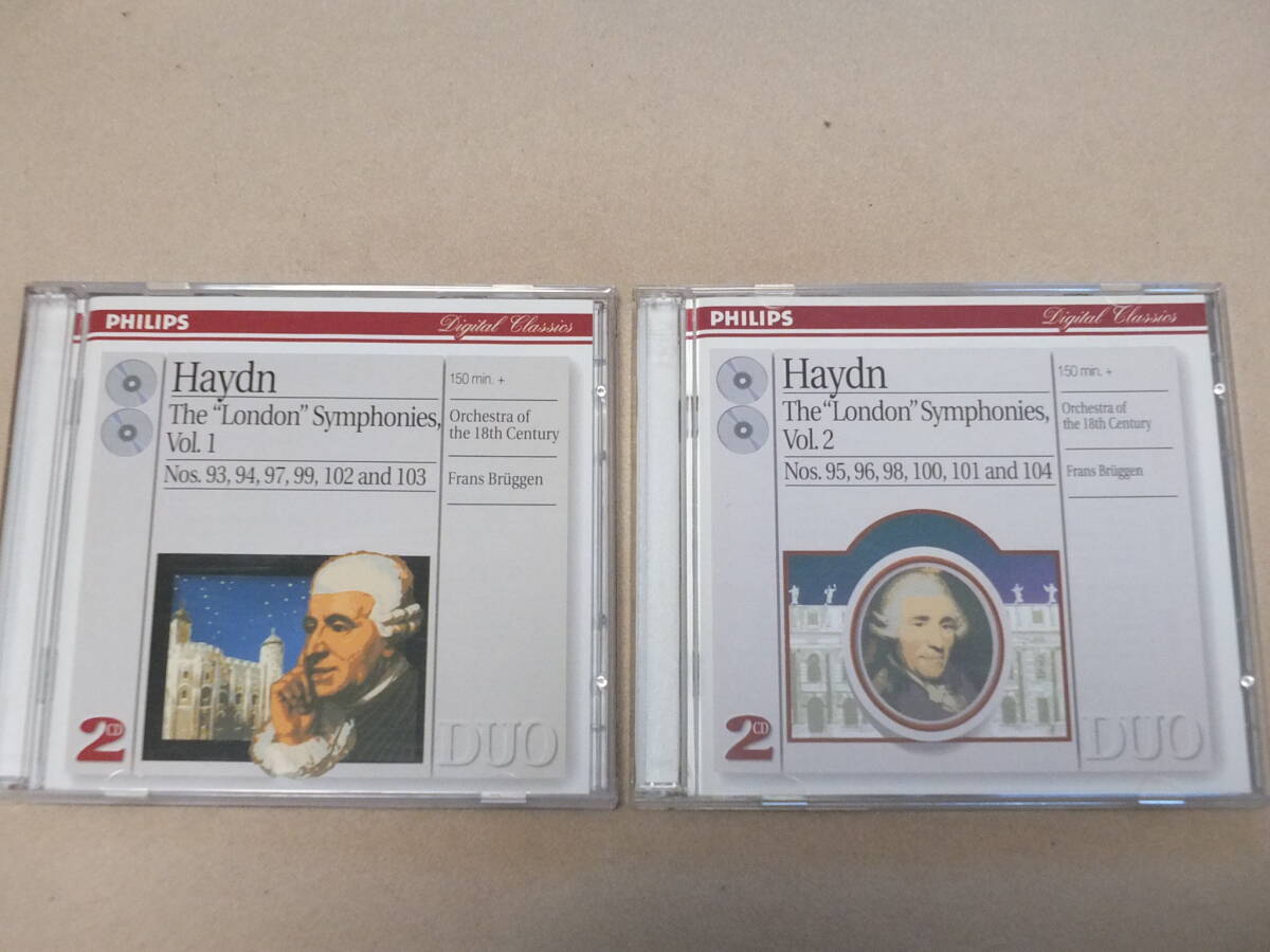 4CD ブリュッヘン 18世紀о ハイドン「ロンドン交響曲集 第93番～第104番」(驚愕、奇跡、軍隊、時計、太鼓連打、ロンドン)_画像1