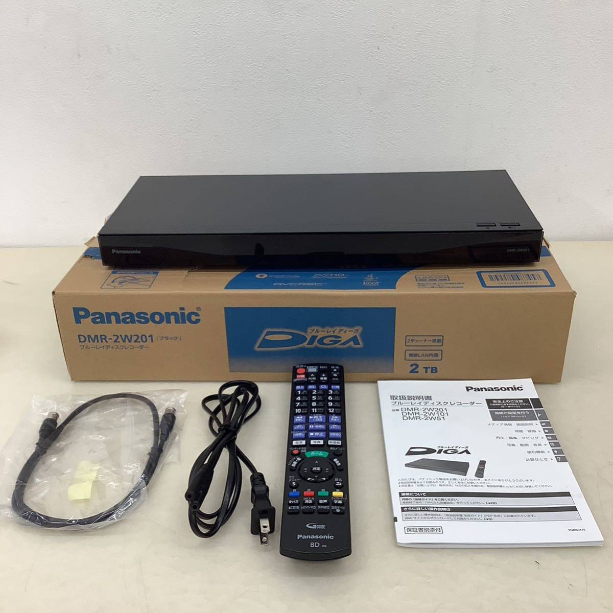 ＊【未使用】2022年製 Panasonic パナソニック ブルーレイディスクレコーダー DMR-2W201 おうちクラウドディーガ 映像機器 元箱付き_画像1