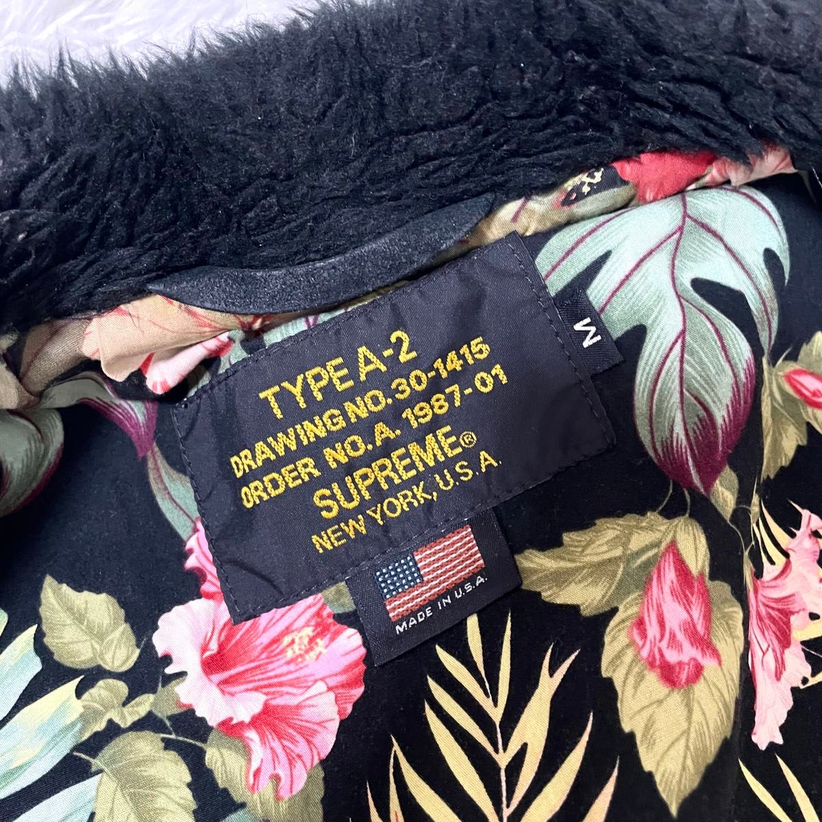 美品 supreme × schott 12ss A2 レザージャケット M フライト 美品 supreme × schott 12ss A2 レザージャケット M フライト