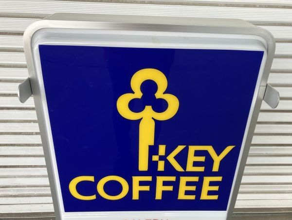 A1-428 【直接引取限定 栃木県】KEY COFFEE キーコーヒー 自立式 店舗用看板 電光看板 電飾看板_画像3