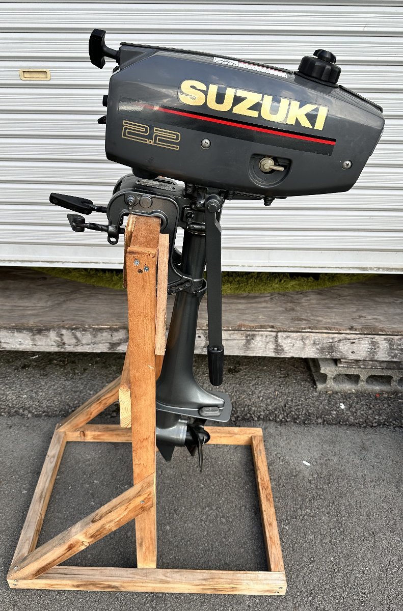 動作品 SUZUKI スズキ DT2.2 船外機 2スト 2.2馬力 静岡県裾野市_画像1