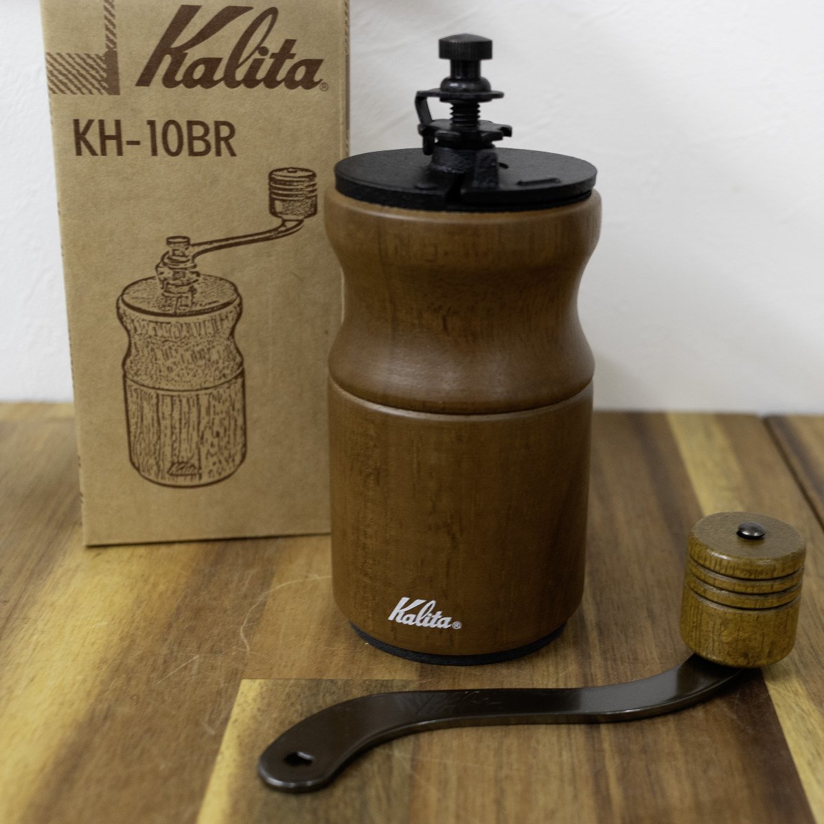 カリタ Kalita コーヒーミル 木製 手挽き 手動 ブラウン KH-10 BR 未使用品の画像6
