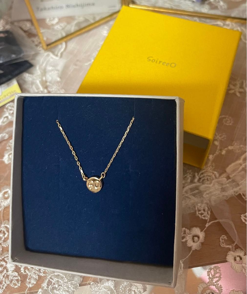 美品 soireeO ソワレオー メタリックロゴネックレス ネックレス 美品 soireeO ソワレオー メタリックロゴネックレス ネックレス