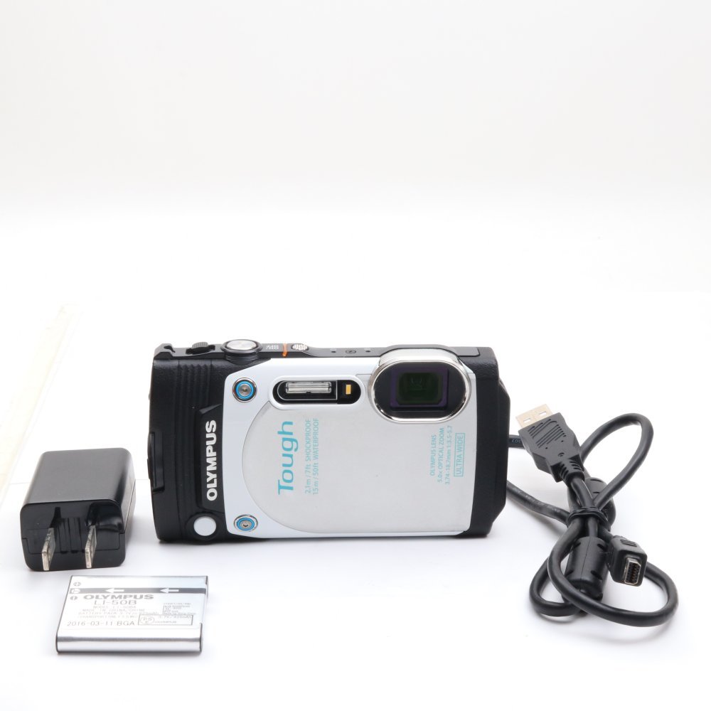 デジタルカメラ　OLYMPUS コンパクトデジタルカメラ STYLUS TG-870 Tough ホワイト 防水性能15m 180°可動式液晶 TG-870 WHT