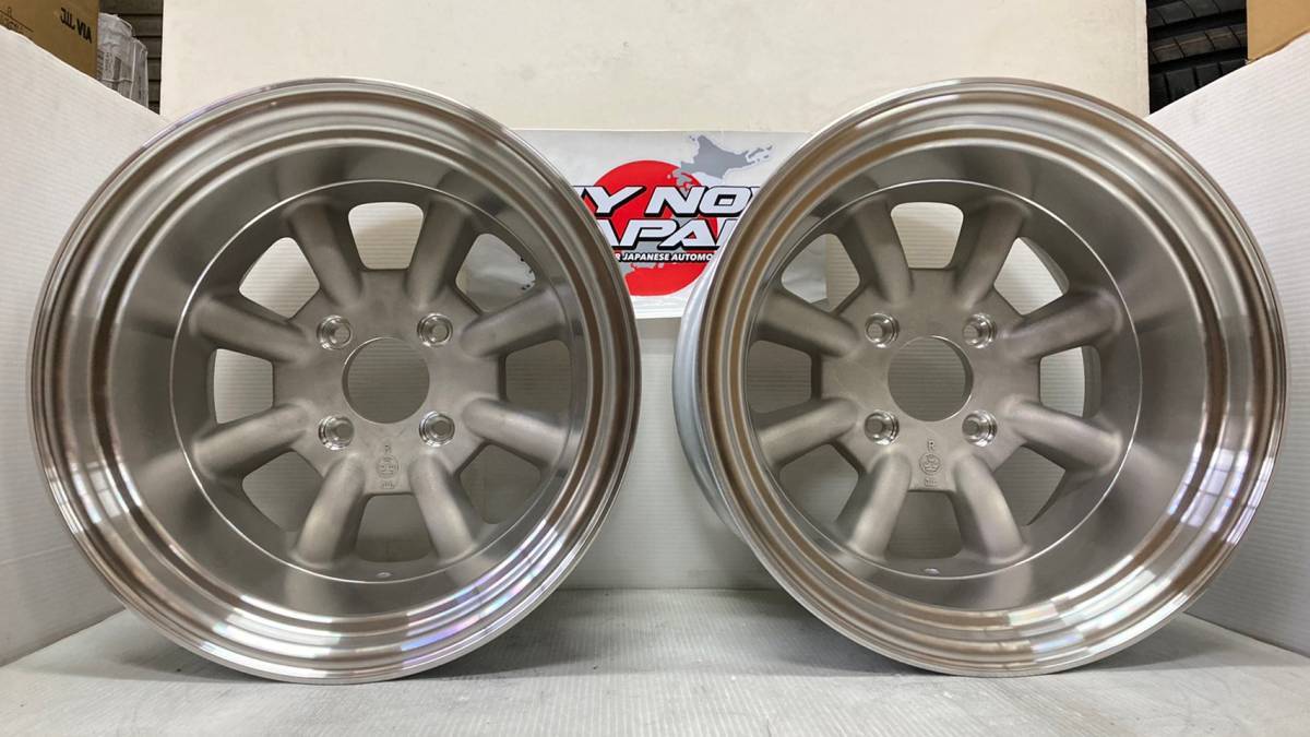 【在庫あり即納】RS Watanabe R TYPE 15×10.5J-32 4H-114.3 地肌シルバー(廃盤色)/15インチ ワタナベ アルミホイール_画像1