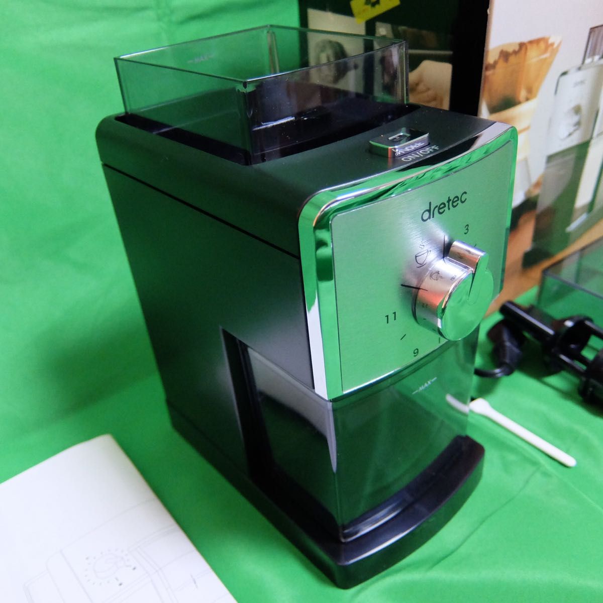 ドリテック DRETEC SUPREMO スプレモ CG-101 電動コーヒーミル コーヒーグラインダー