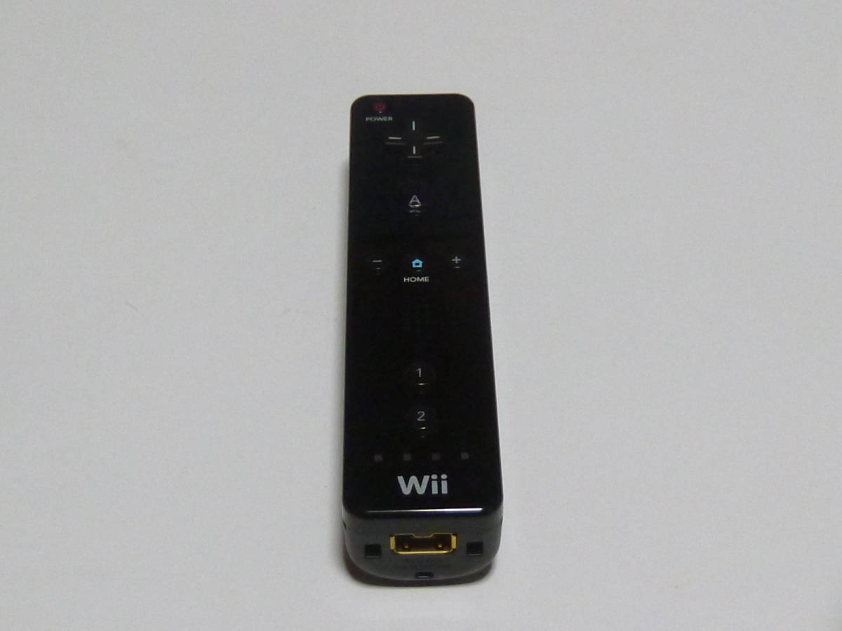 R06【送料無料 即日発送 動作確認済】Wii リモコン 黒　ブラック　任天堂 純正 RVL-003　コントローラー　周辺機器　コントローラ