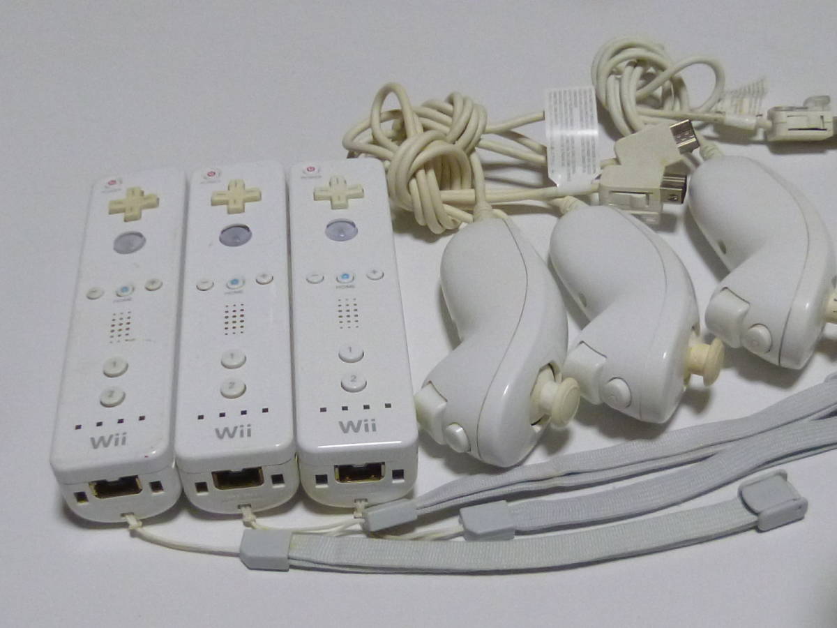 RSN75【送料無料 即日発送 動作確認済】Wii リモコン ヌンチャク ストラップ 3個セット 任天堂 純正 RVL-003