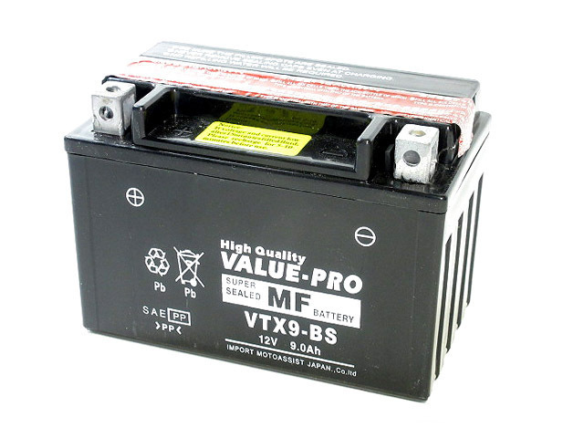 新品 即用式バッテリー VTX9-BS 互換 YTX9-BS / XJR400R FZR400RR FZR750 FZX750 CBR600F VFR750R RVF750RCBR900RR_画像4