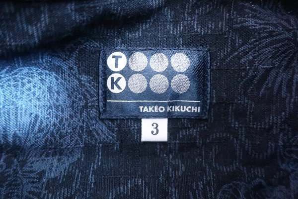 2-6733A/TK タケオキクチ 龍 長袖和柄シャツ TAKEO KIKUCHI _画像3
