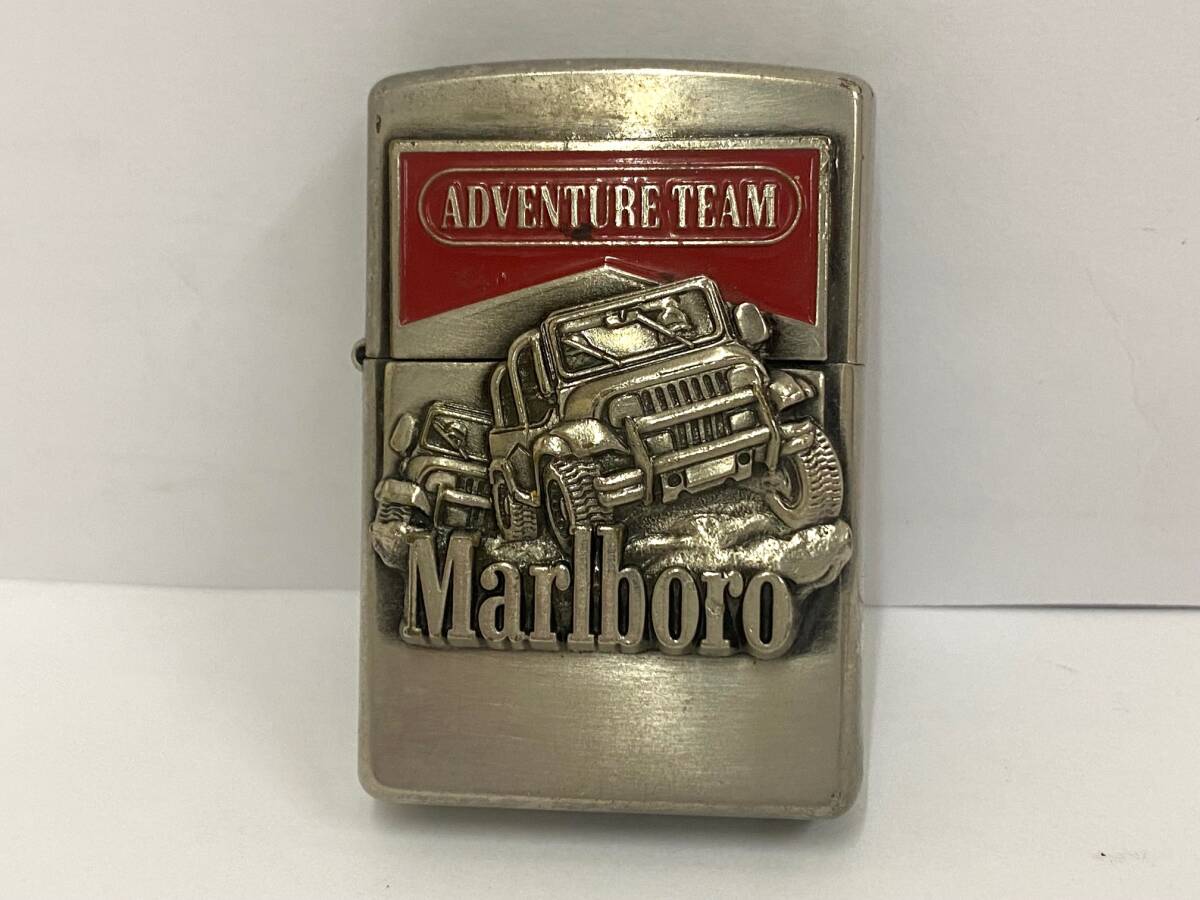 Zippo ジッポー ライター Marlboro マルボロ ADVENTURE TEAM アドベンチャーチーム ジッポ オイルライター 喫煙具 着火未確認 ジャンク_画像1