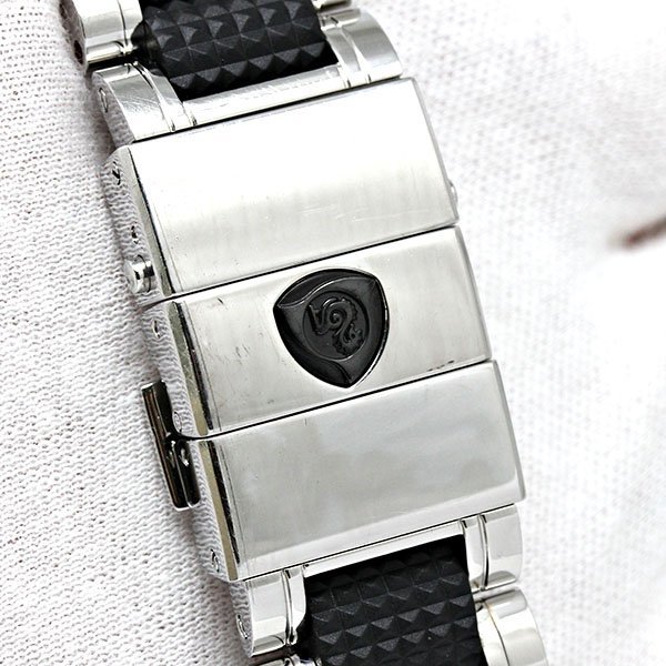 1円～AQUANAUTIC サブコマンダー デイデイト SS/ラバー ダイヤスカルマスク 自動巻き メンズ腕時計 アクアノウティックの画像6