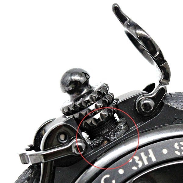 1円～AQUANAUTIC サブコマンダー デイデイト SS/ラバー ダイヤスカルマスク 自動巻き メンズ腕時計 アクアノウティック_画像7