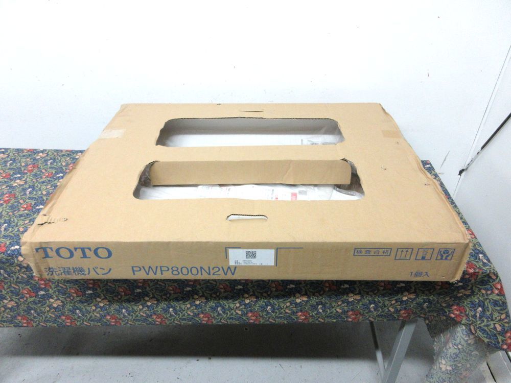  Yokohama city receipt welcome unopened TOTO washing machine pan PWP800N2W 800mm×640mm drainage . position center withstand load 200kg till PP resin made 