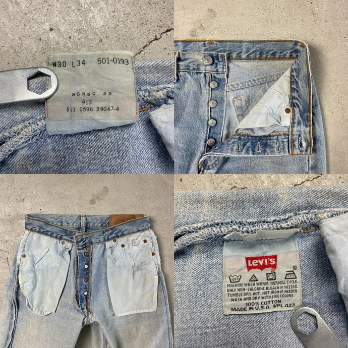 90年代 USA製 Levi's リーバイス 501 0193 デニムパンツ メンズW30_画像6