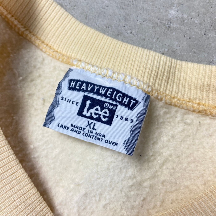 90年代 USA製 Lee リー HEAVY WEIGHT ブランクスウェットシャツ 無地 メンズXL_画像4