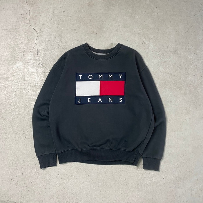 90年代 TOMMY HILFIGER トミーヒルフィガー スウェットシャツ メンズS相当 レディースM相当_画像1