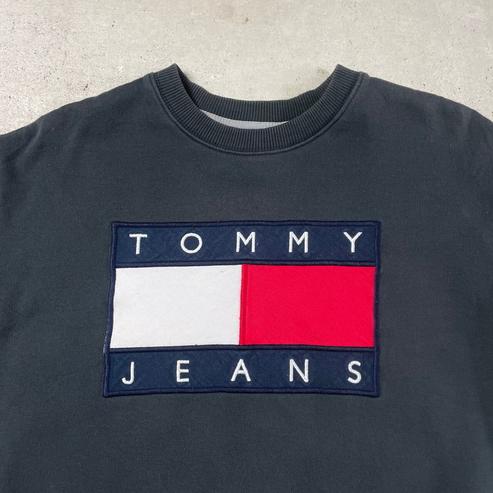 90年代 TOMMY HILFIGER トミーヒルフィガー スウェットシャツ メンズS相当 レディースM相当_画像2