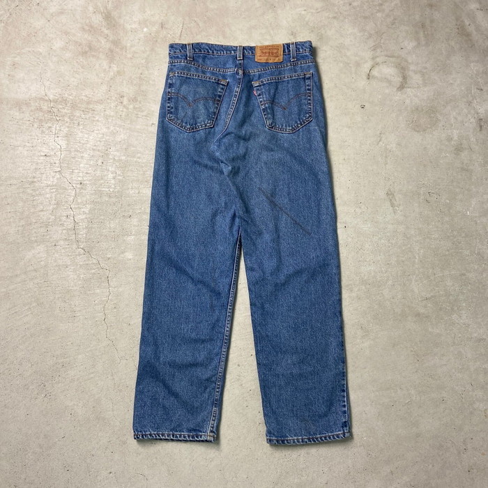 90年代 USA製 Levi's リーバイス 555 RELAXED FIT STRAIGHT LEG ワイド ストレート デニムパンツ メンズW34_画像8