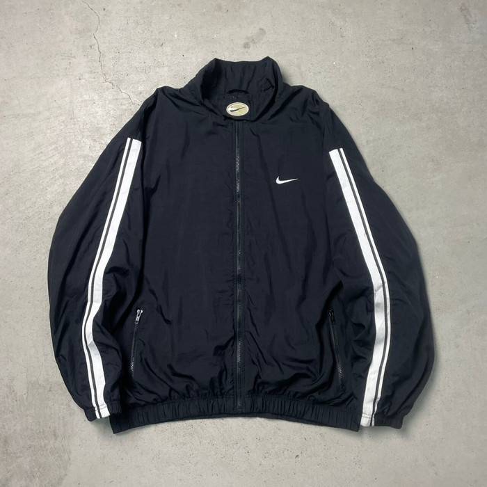 90~00年代 NIKE ナイキ ナイロンジャケット トラックジャケット スウォッシュロゴ メンズ2XL