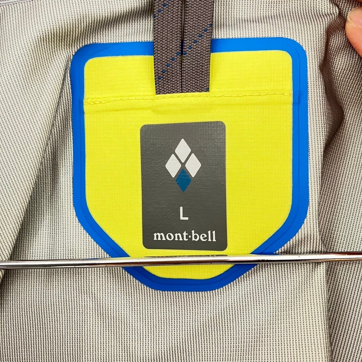 as25NL mont-bell モンベル サイズL マウンテンパーカー ナイロンジャケット ナイロン100% イエロー×ブルー アウトドア 登山 メンズ_画像6