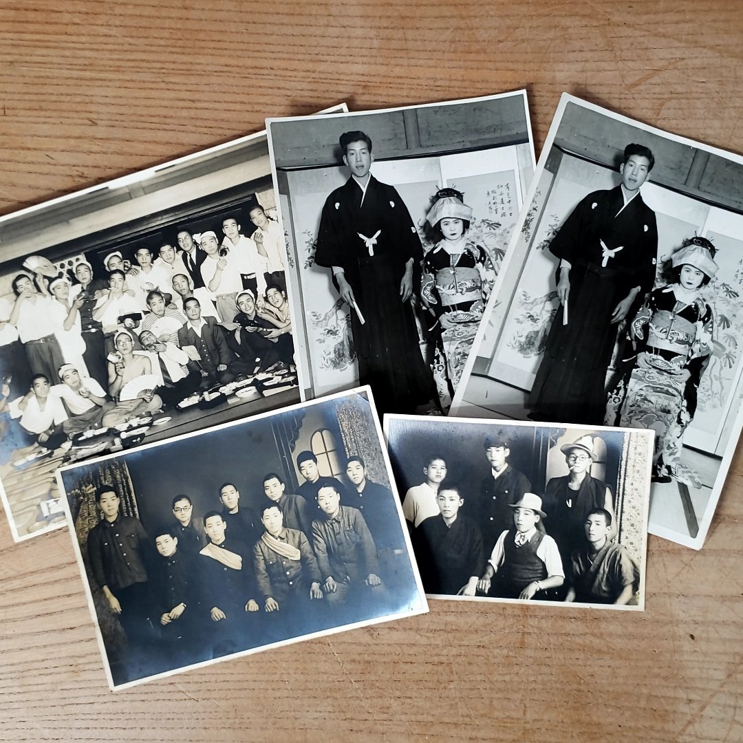 最安値級価格 古い白黒写真 家族写真 集合写真 モノクロ写真 戦前? 富山県 その他