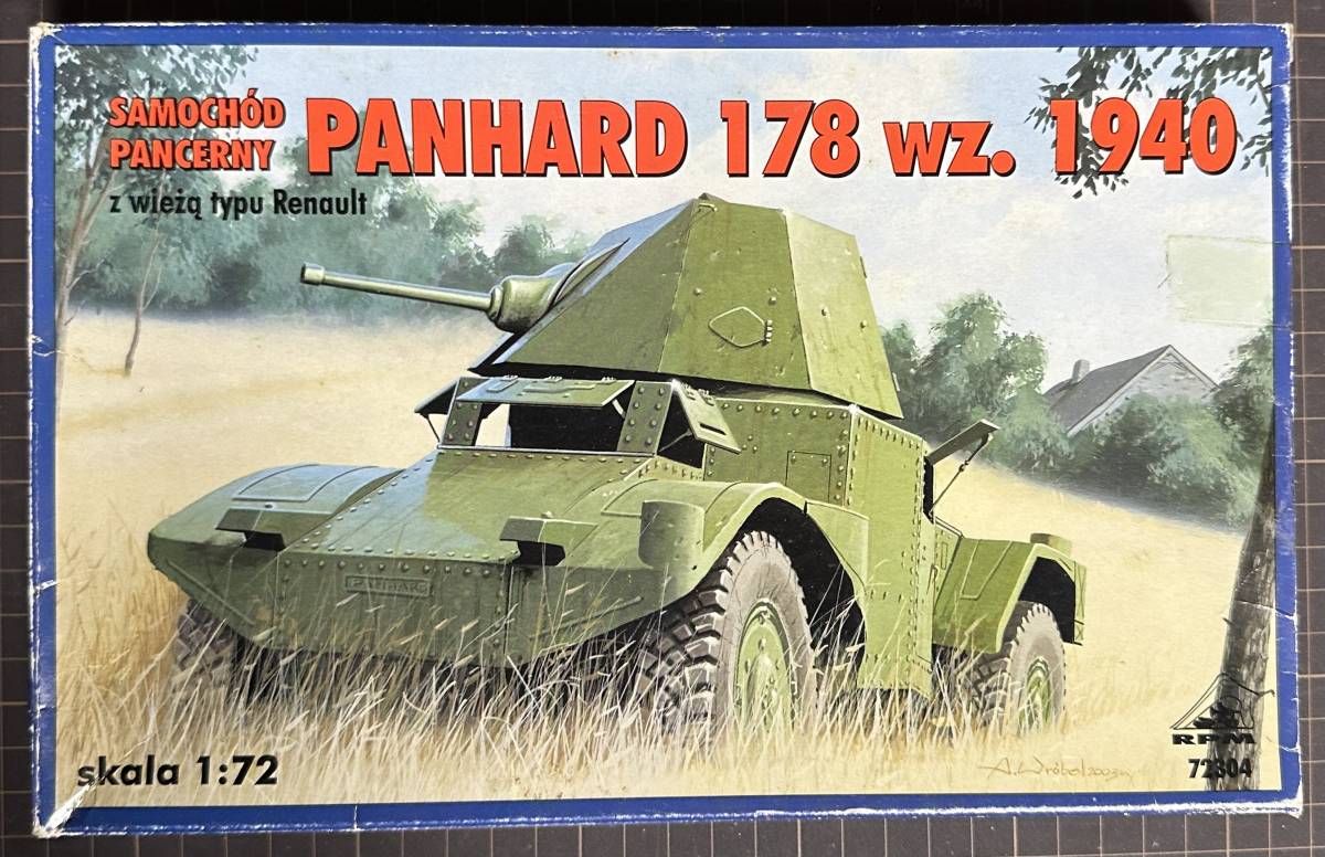 【新品・未組立・箱イタミ】『PANHARD 178 wz.1940』　パナール 178wz　ルノー砲塔装備型試作車両　RPM製　1/72スケール_画像1