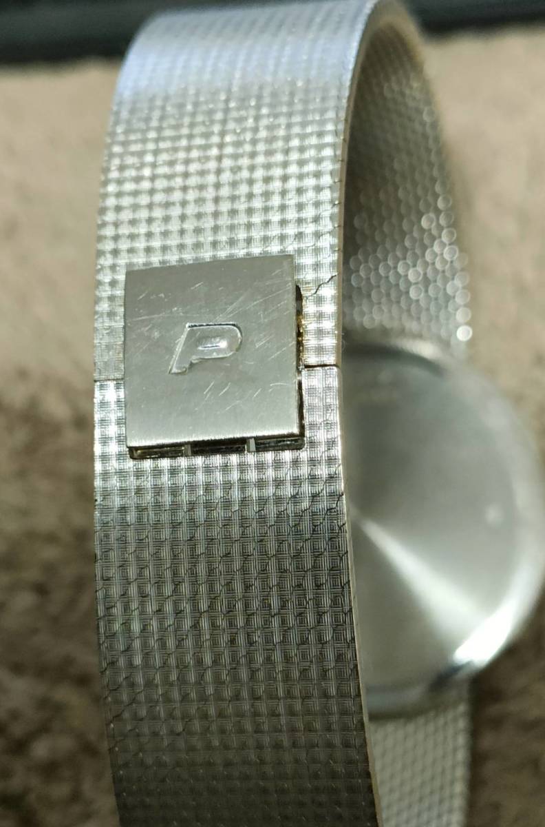 断捨離 美品 金無垢 PIAGET ピアジェ 超レア メンズ腕時計 ホワイトゴールド WG 総重量87g 手巻き 完動品 分解掃除・仕上げ済の画像8