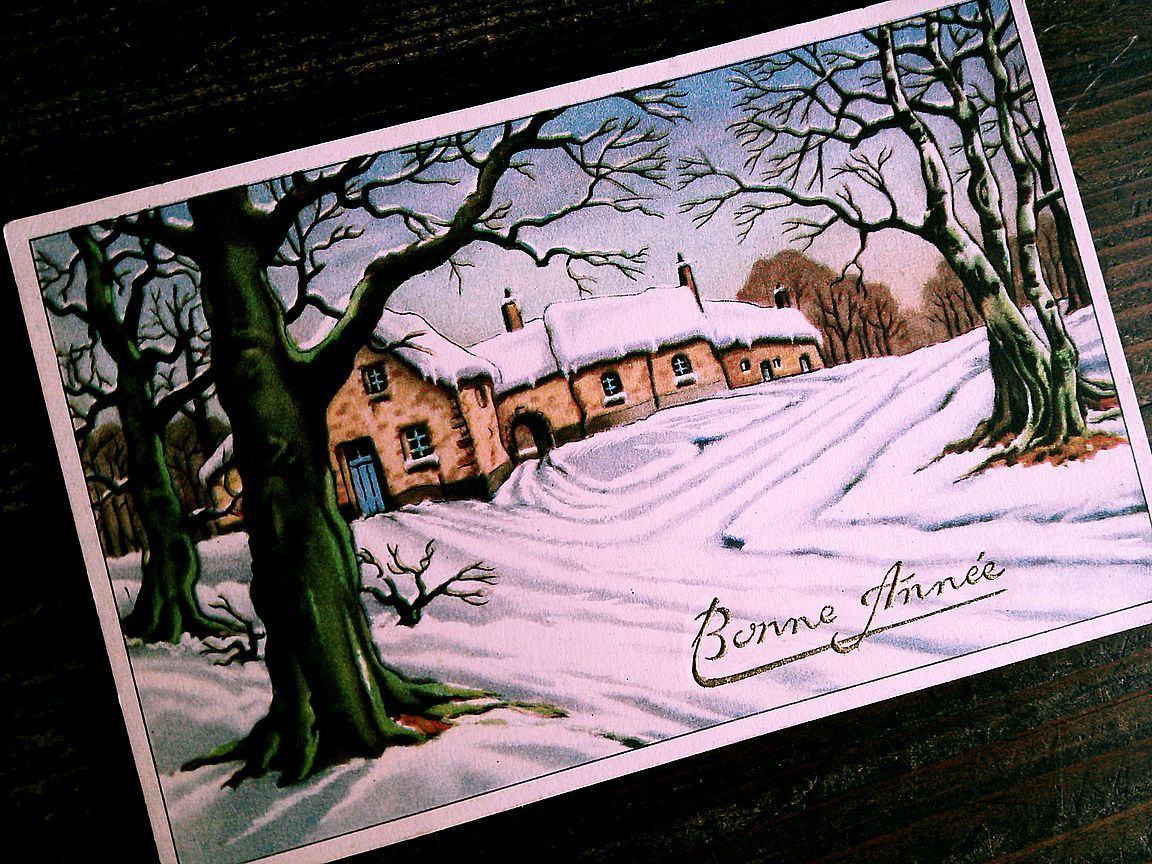  illustration (11)X51* antique postcard France Germany Belgium England picture postcard scenery new year Christmas 