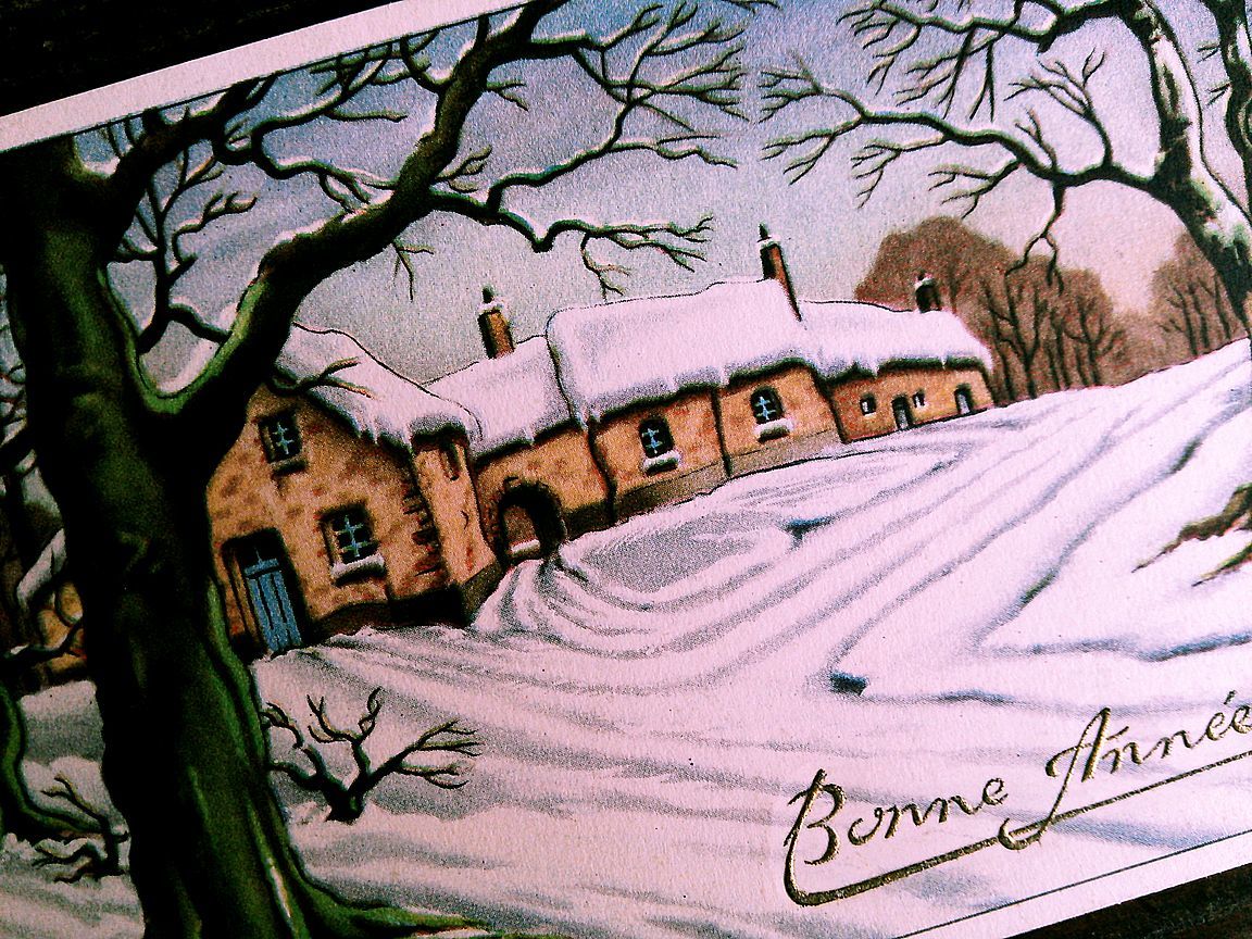  illustration (11)X51* antique postcard France Germany Belgium England picture postcard scenery new year Christmas 