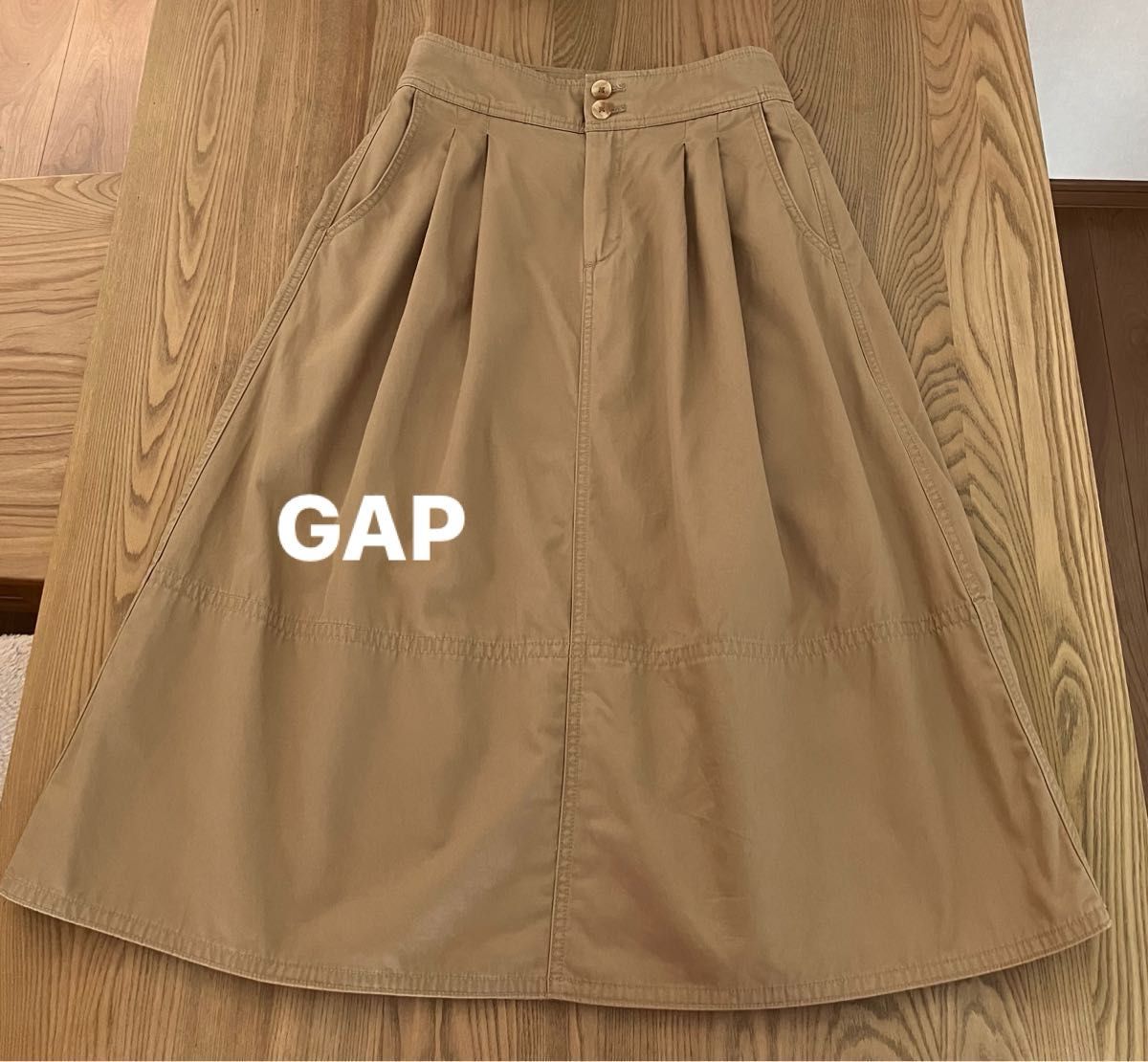 GAP スカート　サイズ2  ポケット付き　チノスカート 美品　ふんわり　コットン 100