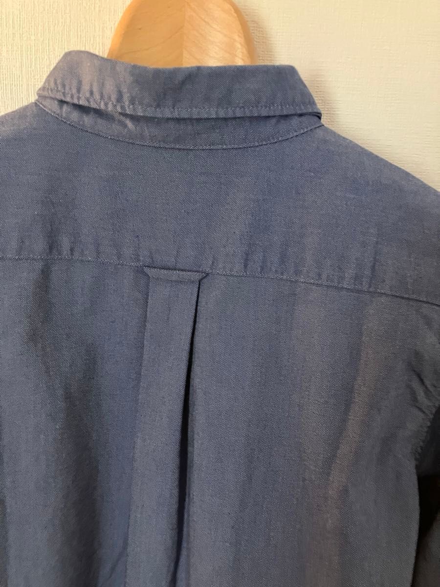無印良品　ボタンダウンシャツ　サイズＬ　胸ポケット ブルー ボタンダウン シャツ 長袖シャツ　美品
