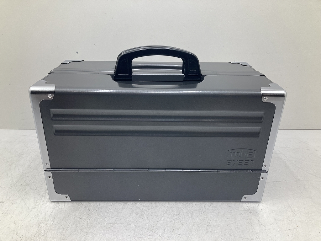 未使用 TONE トネ ツールボックス BX331 3段両開き グレー 工具箱 道具箱 (A1674)_画像1