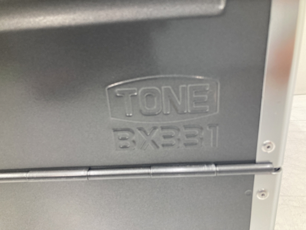 未使用 TONE トネ ツールボックス BX331 3段両開き グレー 工具箱 道具箱 (A1674)_画像2