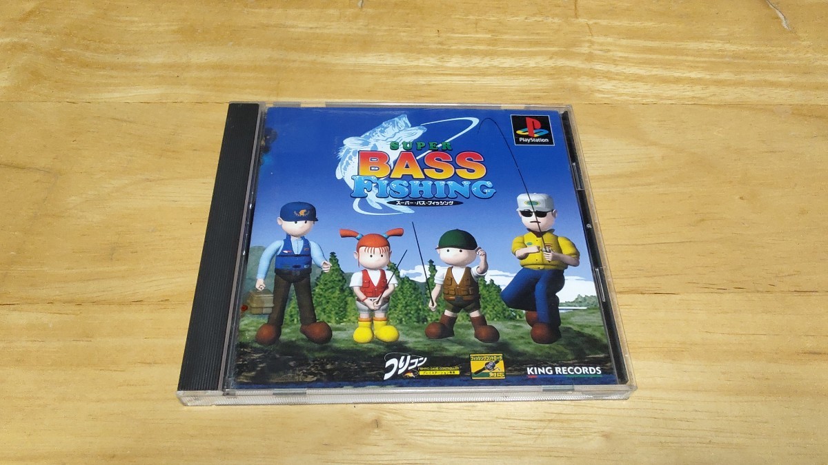 ★PS「スーパーバスフィッシング(SUPER BASS FISHING)」ケース・取説付き/KING RECORDS/PlayStation/プレイステーション/SPT/レトロゲーム_画像1