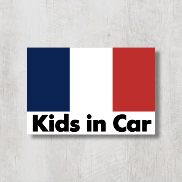 フランス国旗【Kids in Car/キッズインカー】マグネットステッカー