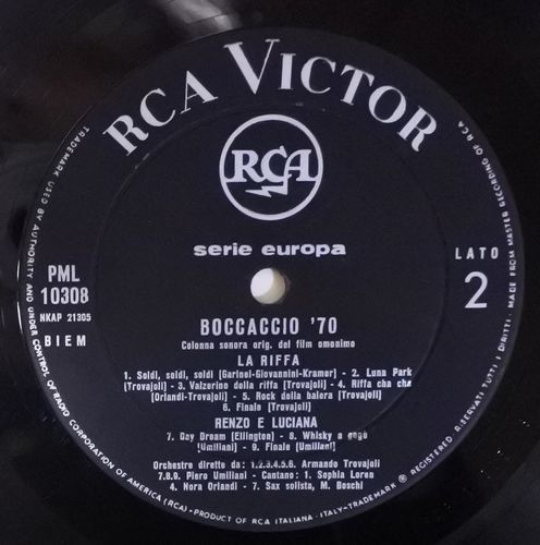 0( =^*_*^)=0*.LP*bokachio\'70* колено no* тормозной диск / Toro vayo-li/umi задний -ni*Boccaccio \'70*Nino Rota/A.Trovaioli/P.Umiliani