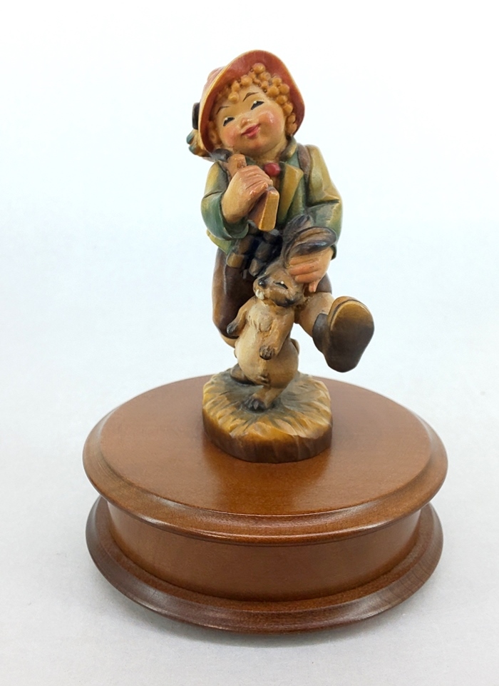 イタリア アンリ 木彫 人形 REUGE 社製 オルゴール 入り ROMY/ANRI スイス フィギュリン リュージュ リヤドロの画像2