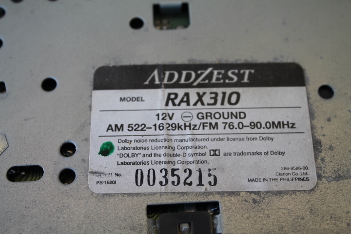 KL-757-7 アゼスト ADDZEST テープデッキ RADIO CASSETTE COMBINATION RAX310_画像6